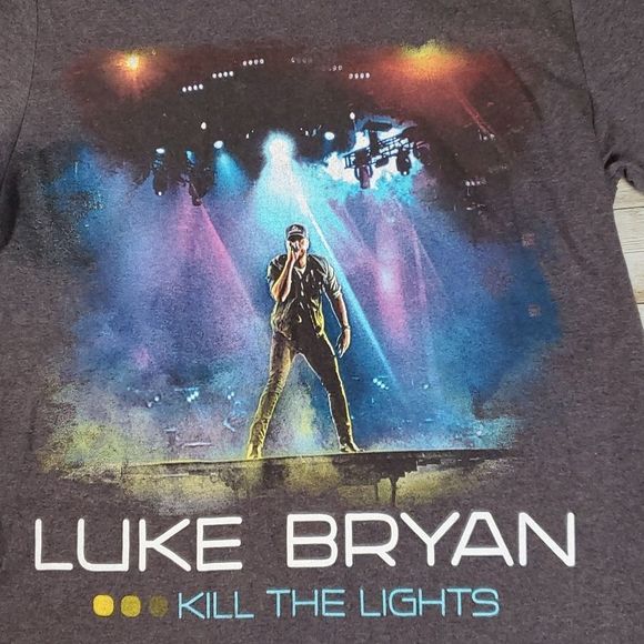 Luke Bryan “Kill The Lights” Graphic 2016 Concert Tour Tee‎ T-Shirt Band Country - Picture 2 of 5